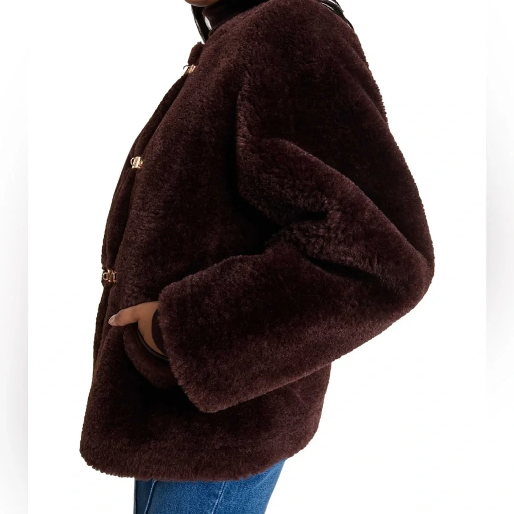 NWT) Maje Short faux fur coat ㅣ size 38 - Picture 9 of 13